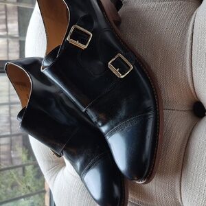 The Office of Angela Scott Mr. Colin Navy Monkstrap Sz. 41 Excellent Condition